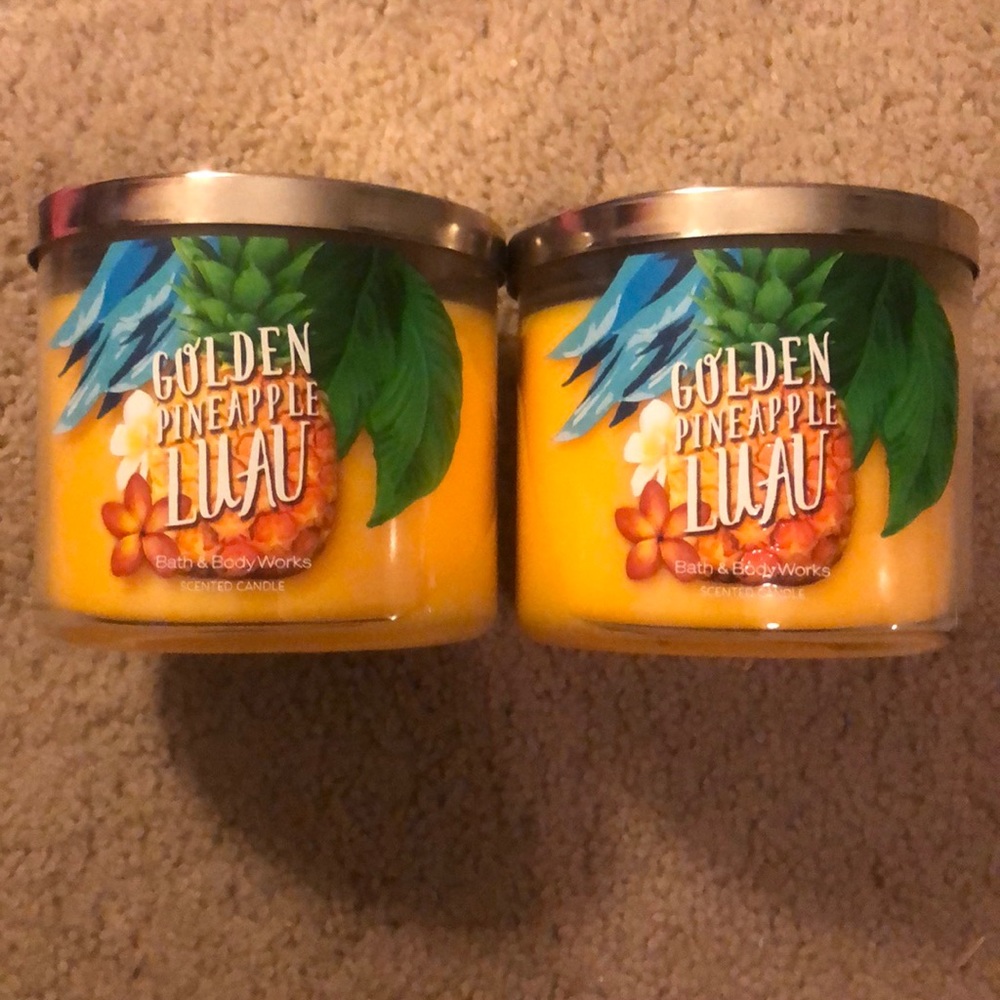 Golden Pineapple luau 3 wick candle